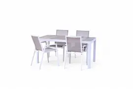Trestino diningset gironde 161 nancy wit - afbeelding 1