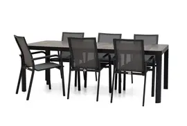 Trestino diningset gironde 220 dining antraciet kopen?