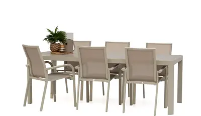 Trestino diningset gironde 220 dining latte - afbeelding 1