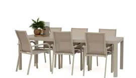 Trestino diningset gironde 220 dining latte - afbeelding 1