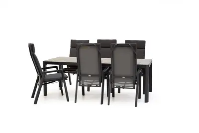 Trestino diningset gironde 220 frazer antraciet - afbeelding 1