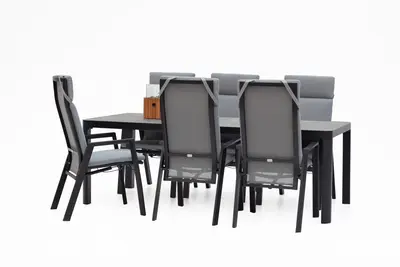 Trestino diningset gironde 220 frazer zwart - afbeelding 1