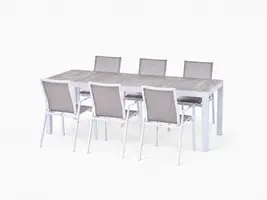 Trestino diningset gironde 220 nancy wit - afbeelding 1