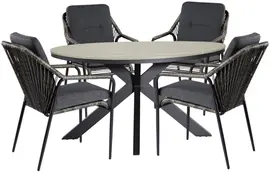 Trestino diningset silva cortez charcoal - afbeelding 1