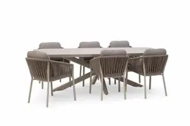 Trestino diningset valence caudry latte - afbeelding 1