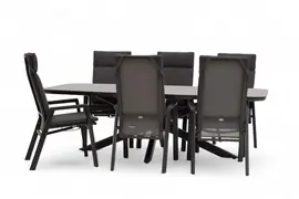 Trestino diningset valence frazer antraciet - afbeelding 1