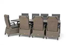 Trestino diningset vesoul barree (8 zitplaatsen antraciet - afbeelding 1