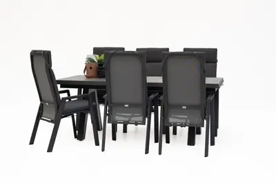 Trestino diningset vesoul frazer antraciet - afbeelding 1