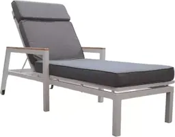 Trestino ligbed stefano teak wit - afbeelding 1