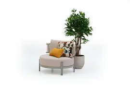 Trestino lounge tuinstoel tirana light kaki - afbeelding 1