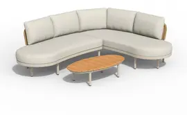 Trestino organische hoekset fumanu champagne - afbeelding 2