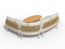 Trestino organische hoekset fumanu champagne - afbeelding 3