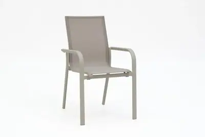 Trestino stapelbare dining tuinstoel gironde latte - afbeelding 1