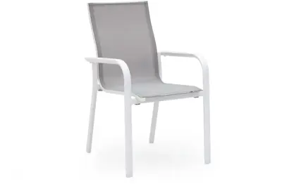 Trestino stapelbare dining tuinstoel gironde wit - afbeelding 1
