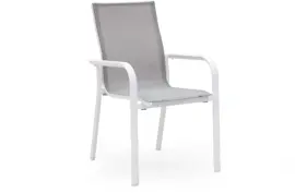 Trestino stapelbare dining tuinstoel gironde wit - afbeelding 1
