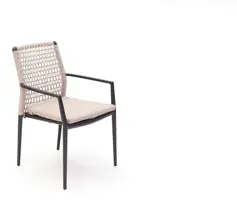 Trestino stapelbare dining tuinstoel latour antraciet - afbeelding 1
