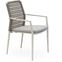 Trestino stapelbare dining tuinstoel latour latte - afbeelding 1