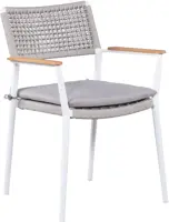 Trestino stapelbare dining tuinstoel moleto wit - afbeelding 1
