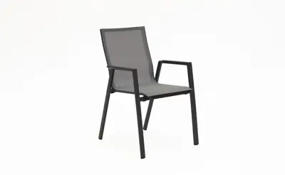 Trestino stapelbare dining tuinstoel nancy antraciet - afbeelding 1