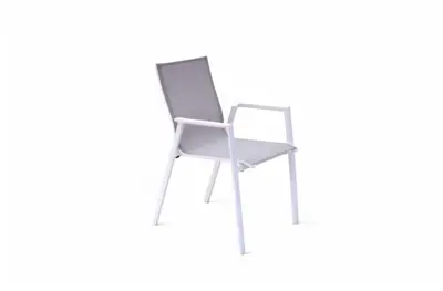 Trestino stapelbare dining tuinstoel nancy wit - afbeelding 1