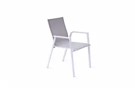 Trestino stapelbare dining tuinstoel nancy wit - afbeelding 1