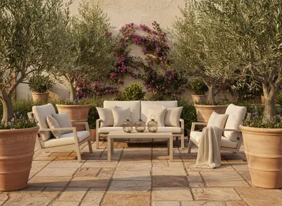 Trestino stoel-bank loungeset azzurro champagne - afbeelding 2