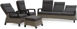 Trestino stoel-bank loungeset barree 3-zits antraciet - afbeelding 3