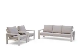 Trestino stoel-bank loungeset benton 3-zits latte - afbeelding 2