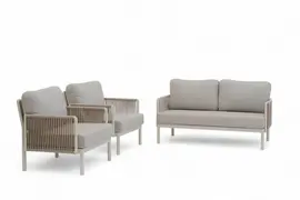 Trestino stoel-bank loungeset caudry 2-zits latte - afbeelding 2