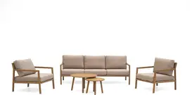 Trestino stoel-bank loungeset ernesto 3-zits sand - afbeelding 2