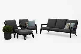 Trestino stoel-bank loungeset lausanne antraciet - afbeelding 1