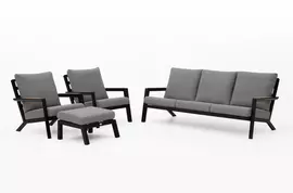 Trestino stoel-bank loungeset lausanne zwart - afbeelding 2