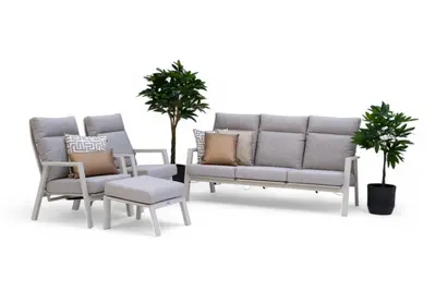 Trestino stoel-bank loungeset lectoure 3-zits latte - afbeelding 1