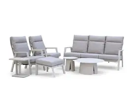 Trestino stoel-bank loungeset lectoure 3-zits latte - afbeelding 3