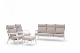 Trestino stoel-bank loungeset lectoure 3-zits wit - afbeelding 2