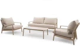 Trestino stoel-bank loungeset masiera 2-zits champagne - afbeelding 2