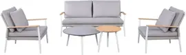 Trestino stoel-bank loungeset moleto wit - afbeelding 1
