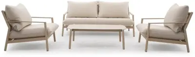Trestino stoel-bank loungeset monti 2-zits champagne - afbeelding 1