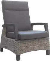 Trestino verstelbare lounge tuinstoel barree antraciet