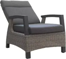 Trestino verstelbare lounge tuinstoel barree antraciet - afbeelding 2