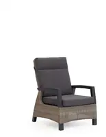 Trestino verstelbare lounge tuinstoel barree antraciet