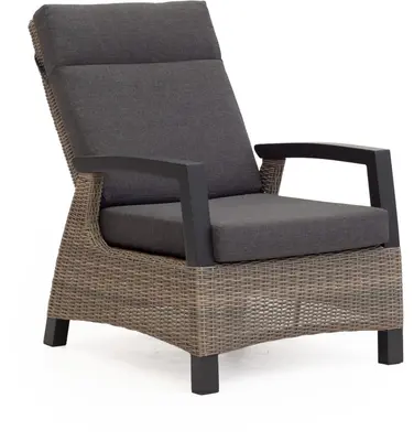 Trestino verstelbare lounge tuinstoel barree antraciet - afbeelding 2