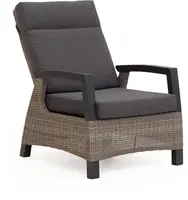 Trestino verstelbare lounge tuinstoel barree antraciet - afbeelding 2