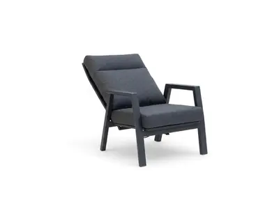 Trestino verstelbare lounge tuinstoel lectoure antraciet - afbeelding 2