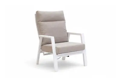 Trestino verstelbare lounge tuinstoel lectoure wit - afbeelding 1