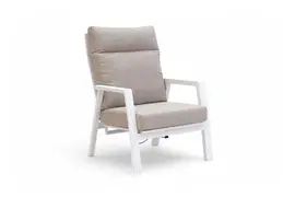 Trestino verstelbare lounge tuinstoel lectoure wit - afbeelding 1