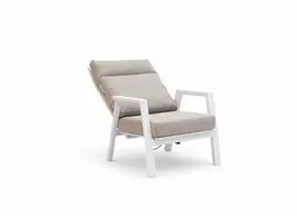 Trestino verstelbare lounge tuinstoel lectoure wit - afbeelding 2