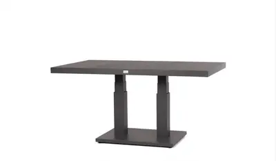 Trestino verstelbare lounge tuintafel codell pop-up 140x85x72cm zwart - afbeelding 2