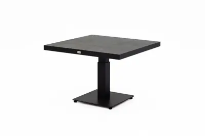 Trestino verstelbare lounge tuintafel codell pop-up 90x90x71cm zwart - afbeelding 2