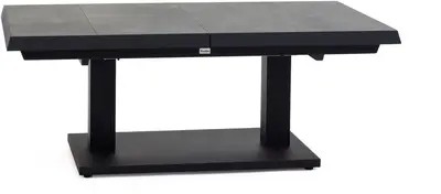 Trestino verstelbare lounge tuintafel codell pop-up extension 183x88x75cm zwart - afbeelding 2